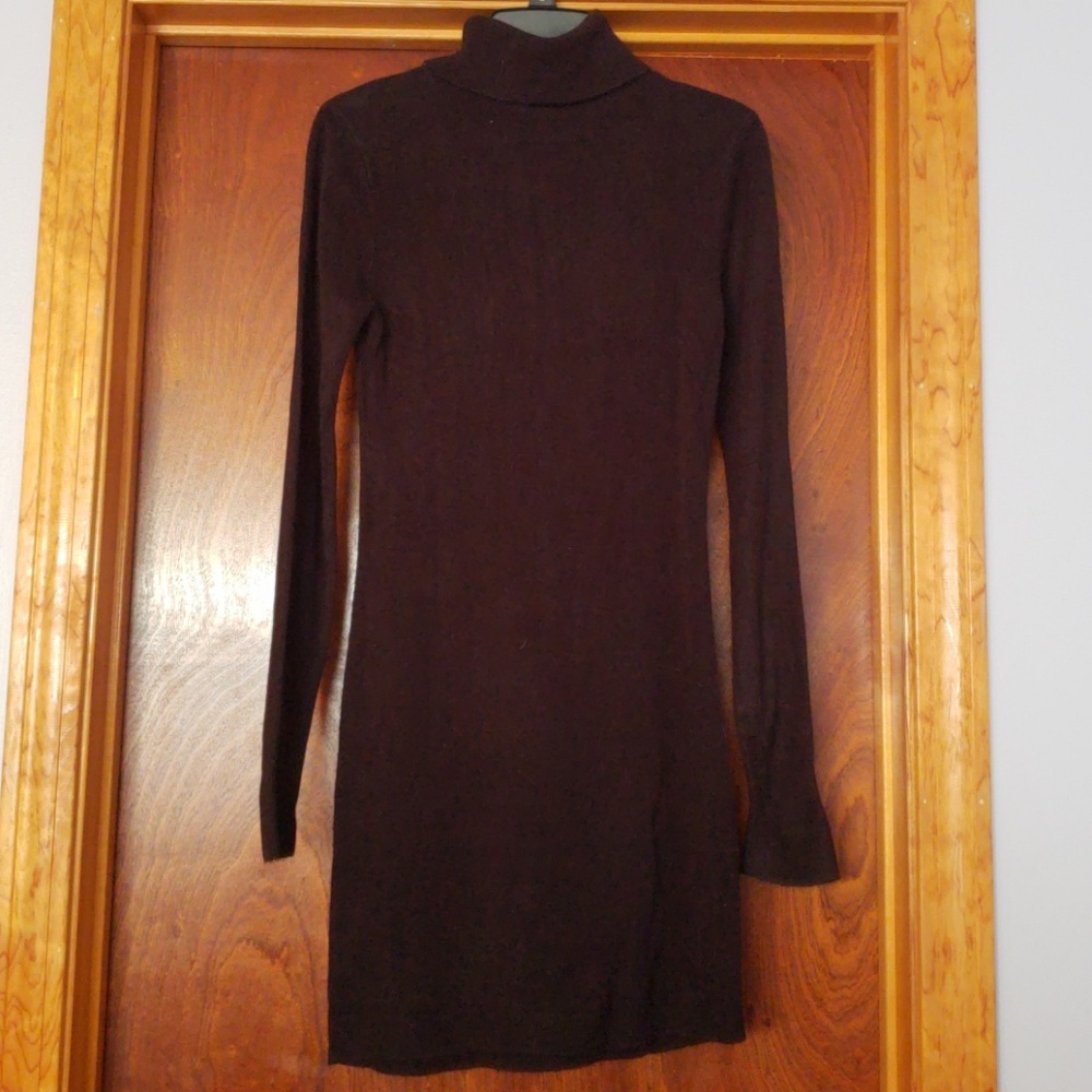 Black turtle neck sweater dress